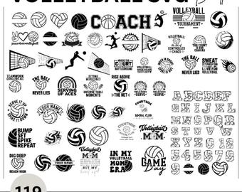 Volleyball SVG Bundle, Silhouette, Mom, Player Cut Files (Digital Download)
