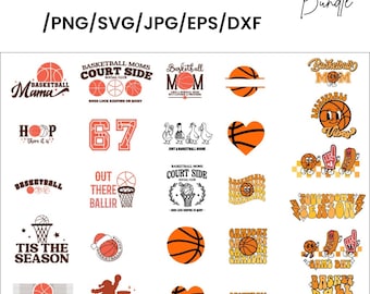Custom Basketball Team SVG Bundle, Game Day Graphics (Digital Files)