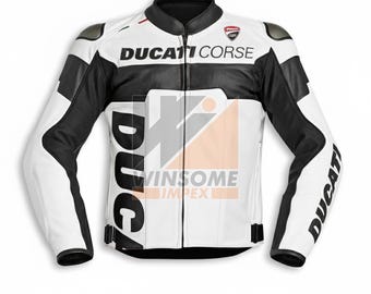 Ducati Corse C5 Motorbike Leather Racing Jacket
