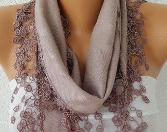 Beige Pashmina Scarf ,birthday gift women scarves fashion accessories