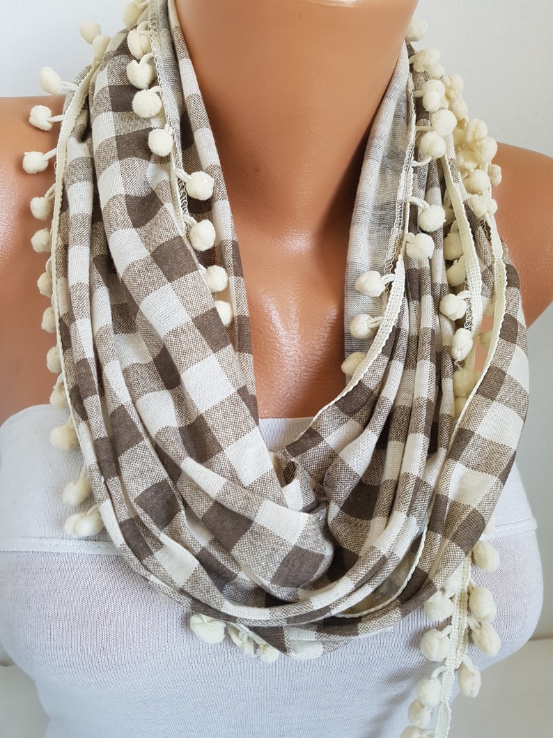 Plaid Fabric Neck Warmer Scarf 50th Birthday Gift for Women Etsy