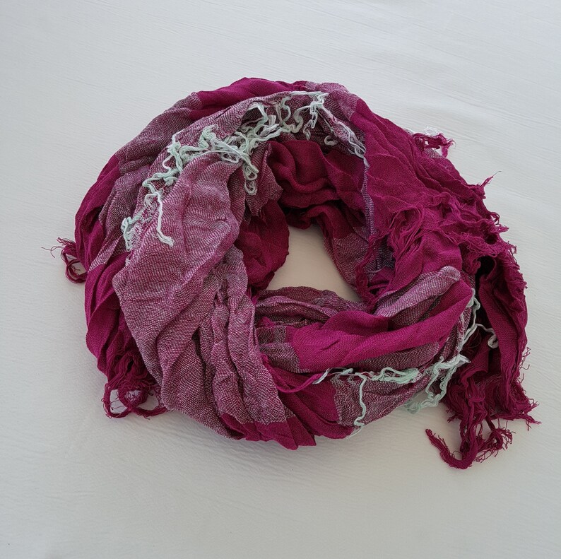 cotton fringe scarf
