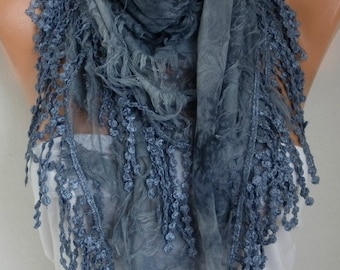 Gray Printed Scarf,  Teacher Gift, Summer Shawl Scarf, Cowl Gift Ideas for Her,Women Fashion Accessories best selling items