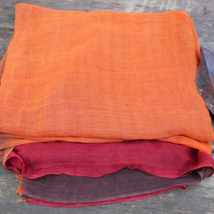 Burgundy / Brown / Orange Ombre Scarf , Mother's Day Gift afbeelding 3