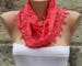 Red Cotton Scarf Cowl Scarf Gift Ideas For Her Women Fashion Accessories   christmas gift birthday gift 