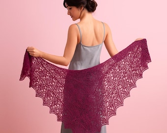 Häkelanleitung für Damen Schal PDF - PDF, Eleganter Dreieckstuch, leichter Sommer Schal, Einfaches Häkelmuster für Frauen