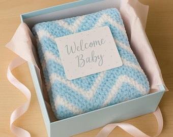 Schema per copertina all'uncinetto per neonati: morbida coperta a righe, coperta accogliente adatta ai principianti, regalo per neonati all'uncinetto in PDF