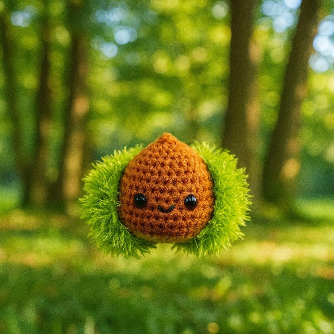 Cute Chestnut Crochet Chestnut Plush Pattern | Cute Amigurumi Chestnut PDF | Easy ...