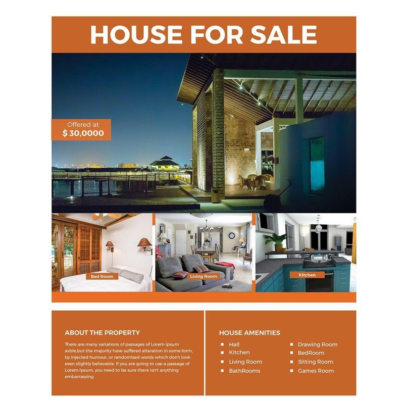 Editable Real Estate Flyer Template: Canva Property Listing (digital ...
