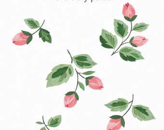 Rose Knospen Stickerei Muster, PDF, Floral Handstickerei, Romantische Blumen Hoop Art, Anfänger freundlich DIY sofortiger Download
