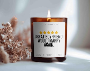 Fantastico fidanzato! Mi sposerei di nuovo. Candela profumata regalo di San Valentino per partner fidanzato marito amore candela di cera di soia 300 ml