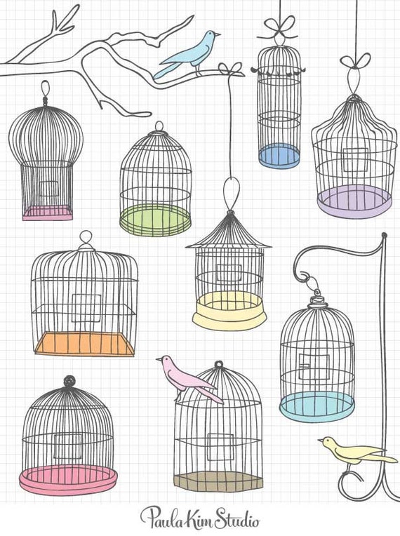 digital instant download Pet Cage Clipart personal and commercial use