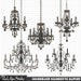 Chandelier Clipart Silhouettes, Silhouette Clipart, Chandelier Clip Art, Wedding Invitation Clipart, Commercial Use 