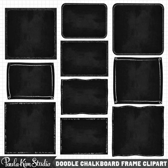 chalkboard background frame instant digital download digital etsy