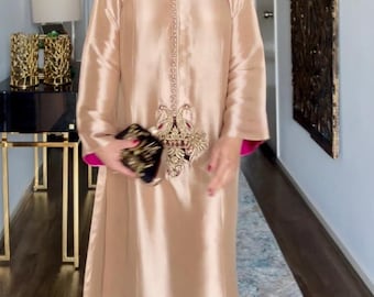 Sheesha Silk Shirt with Handwork Embroidery paired with Wide Trousers and Dupatta