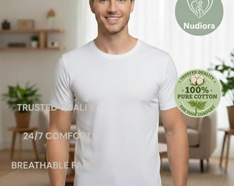 Camiseta interior de manga corta y cuello redondo para hombre, 100 % algodón, transpirable, de algodón acanalado, Fanila, para uso diario, varios colores, 0115