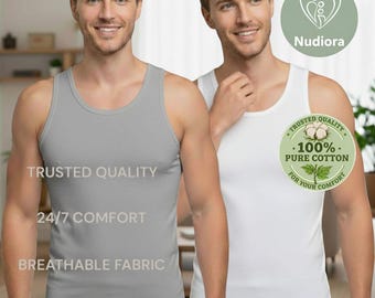 Canotta da uomo a coste in 100% cotone, confezione da 2, canottiera traspirante con spalline spesse, in due colori, comoda per tutto il giorno, diversi colori 0113