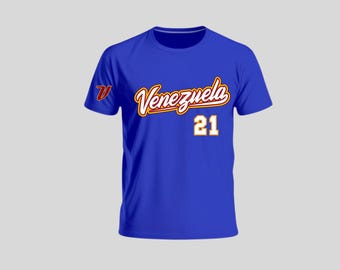 Venezuela Baseball Champions Shirt, Custom Name, Comfort Colors Retro Style