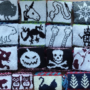 300+ breikaarten voor dieren, kerstmis en andere en kleinere fair isle-kaarten (250+ kaarten), patroonkaarten voor breien en haken, alleen pdf