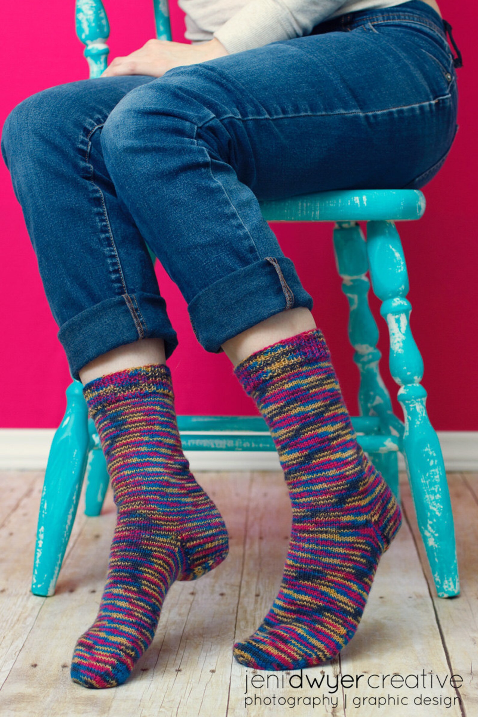 Striped Knit Socks Medium Sized women Size US 6.58.5 UK Etsy