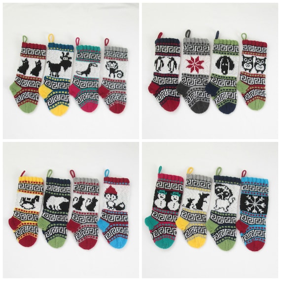 16 Knitting Patterns For Small Christmas Stockings With Fair Isle Charts With Detailed Instruction For Decorative Santa Sock Pdf Only
