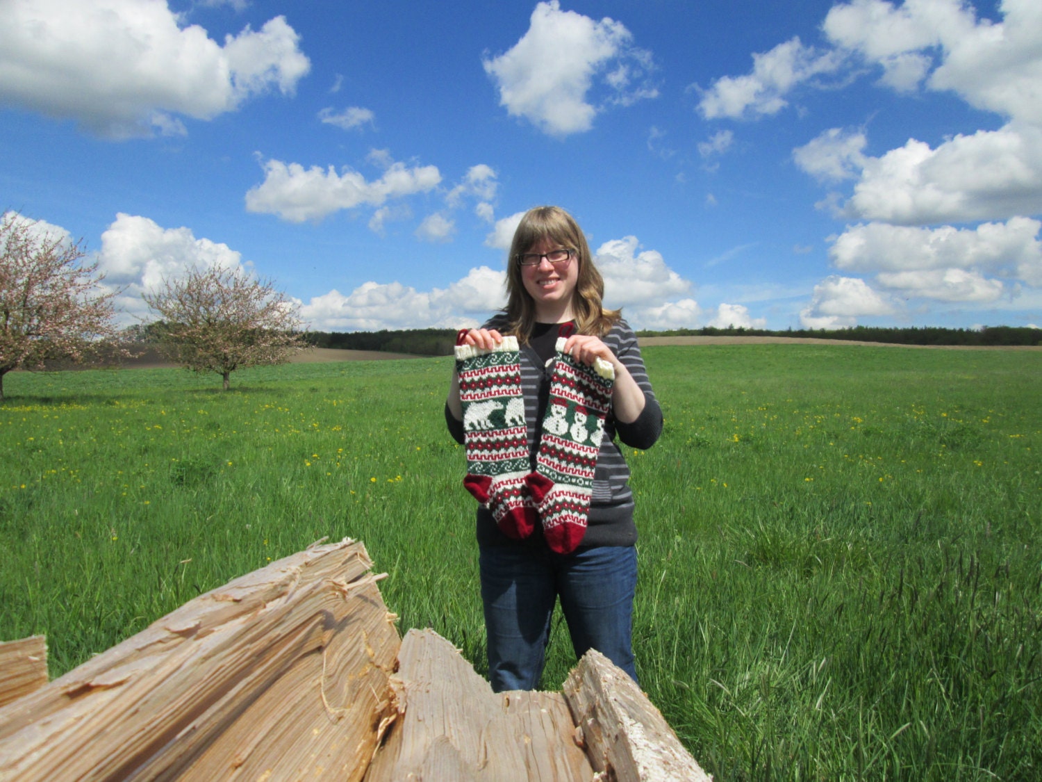 Knitting Pattern Fair Isle Christmas Stockings Snowman and Etsy