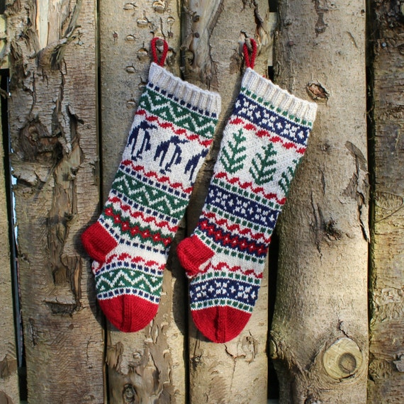 fairisle infant christmas stockings