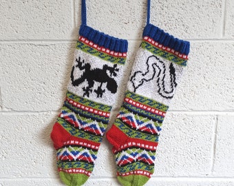 Snake Fairisle Pattern, Gecko knit Pattern, Christmas Stockings pattern, Fair Isle Christmas stocking, fairisle gecko, knit snake PDF