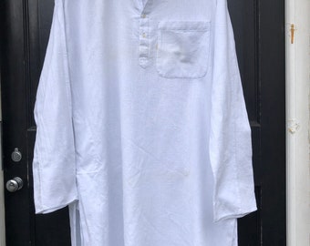 Vintage fine cotton tunic length shirt