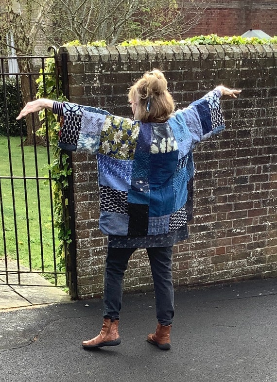 ✝️boro clothing ScrapQuilt Beret✝️ Boro Coat Wearable Art Totally Original - Etsy
