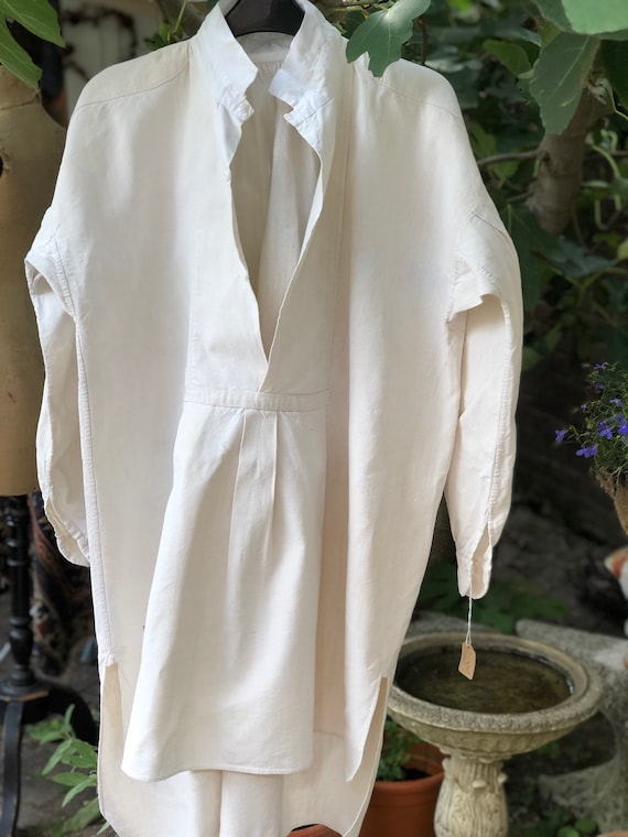 Immaculate antique French paysanne shirt / smock