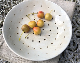 French Sarthe ceramic berry bowl