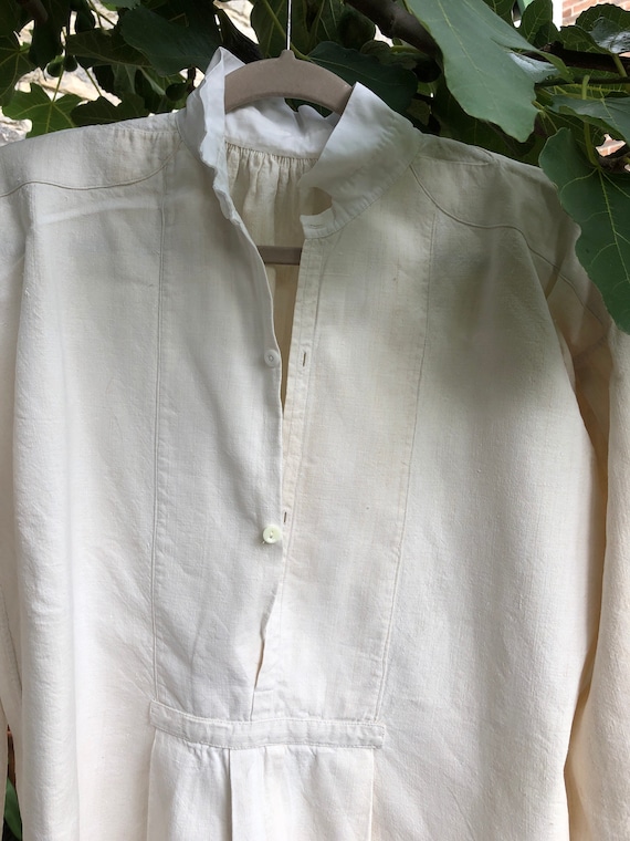 Immaculate antique French paysanne shirt / smock