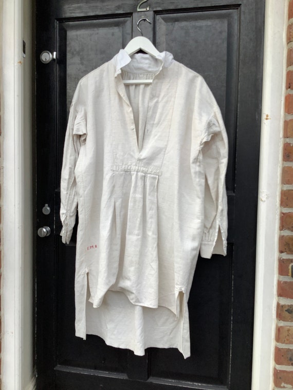 Immaculate antique French paysanne shirt / smock