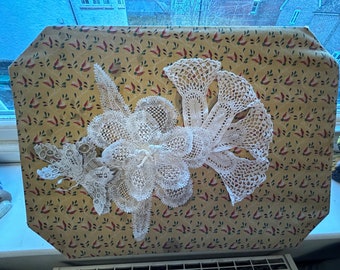 French fabric covered sewing box