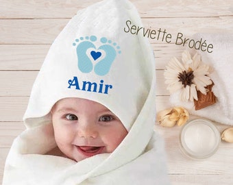 Personalized Baby Towel Personalized Hooded Towel Birth Gift Baptism Gift Newborn Bath Cape