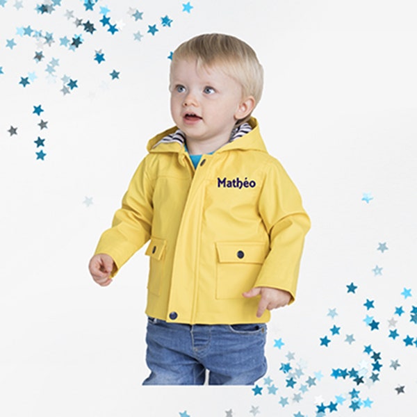 Joli veste à capuche enfant thème nautique à personnaliser