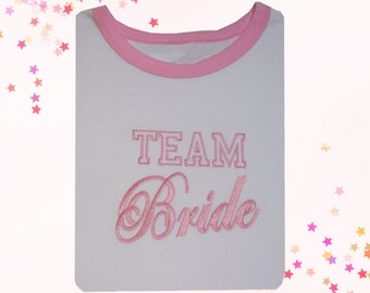 T-Shirt EVJF Team Bride future mariée brodé personnalisation gratuit