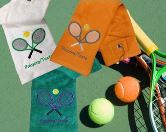 Serviette de Tennis Personnalisée Serviette sportive à personnaliser Cadeau joueur de tennis personnalisé serviette tennis entraîner coach