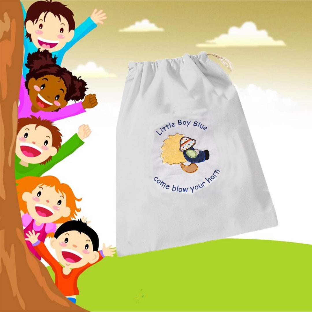 EYFS Embroidered Nursery Rhyme Bag Little Boy Blue Preschool Etsy