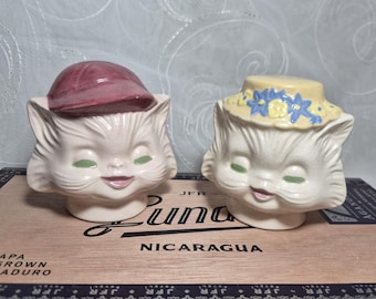 Vintage Lefton Miss Priss Salt and Pepper Set, Miss Priss