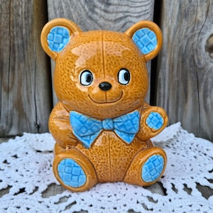 アンティーク雑貨 Baby Block Kind Bear Vase Vintage Teddy Bear Vase - Etsy
