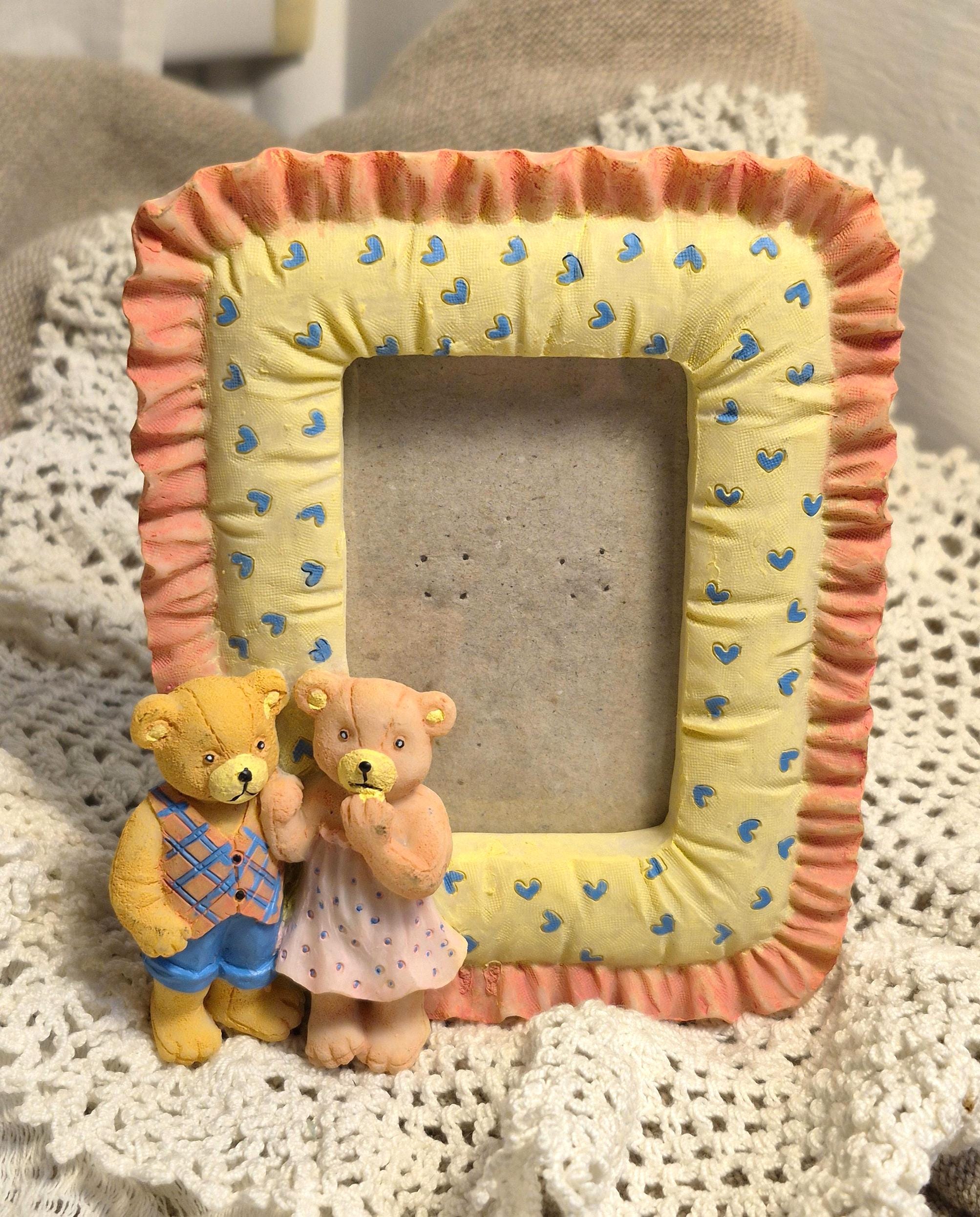 Vintage Teddy Bear Picture Frame - Etsy