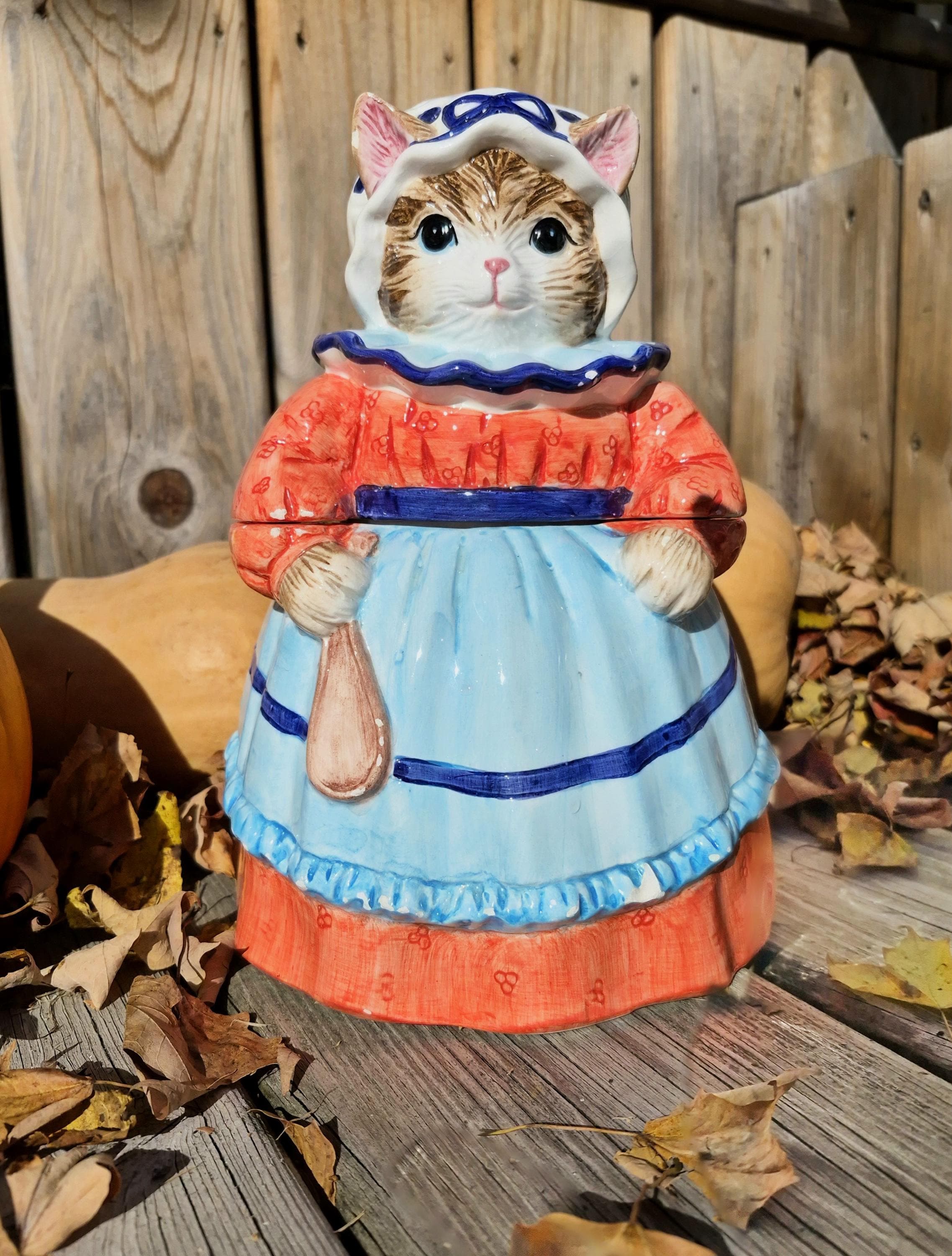 Lefton Miss Kitty Cookie Jar - Etsy