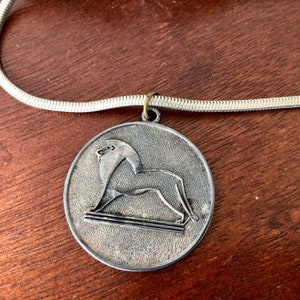 Zodiac Astrology Leo Medallion Pendant, Leo the Lion Sign, Wembley Lion, Large Vintage Silver Plate Pendant Necklace