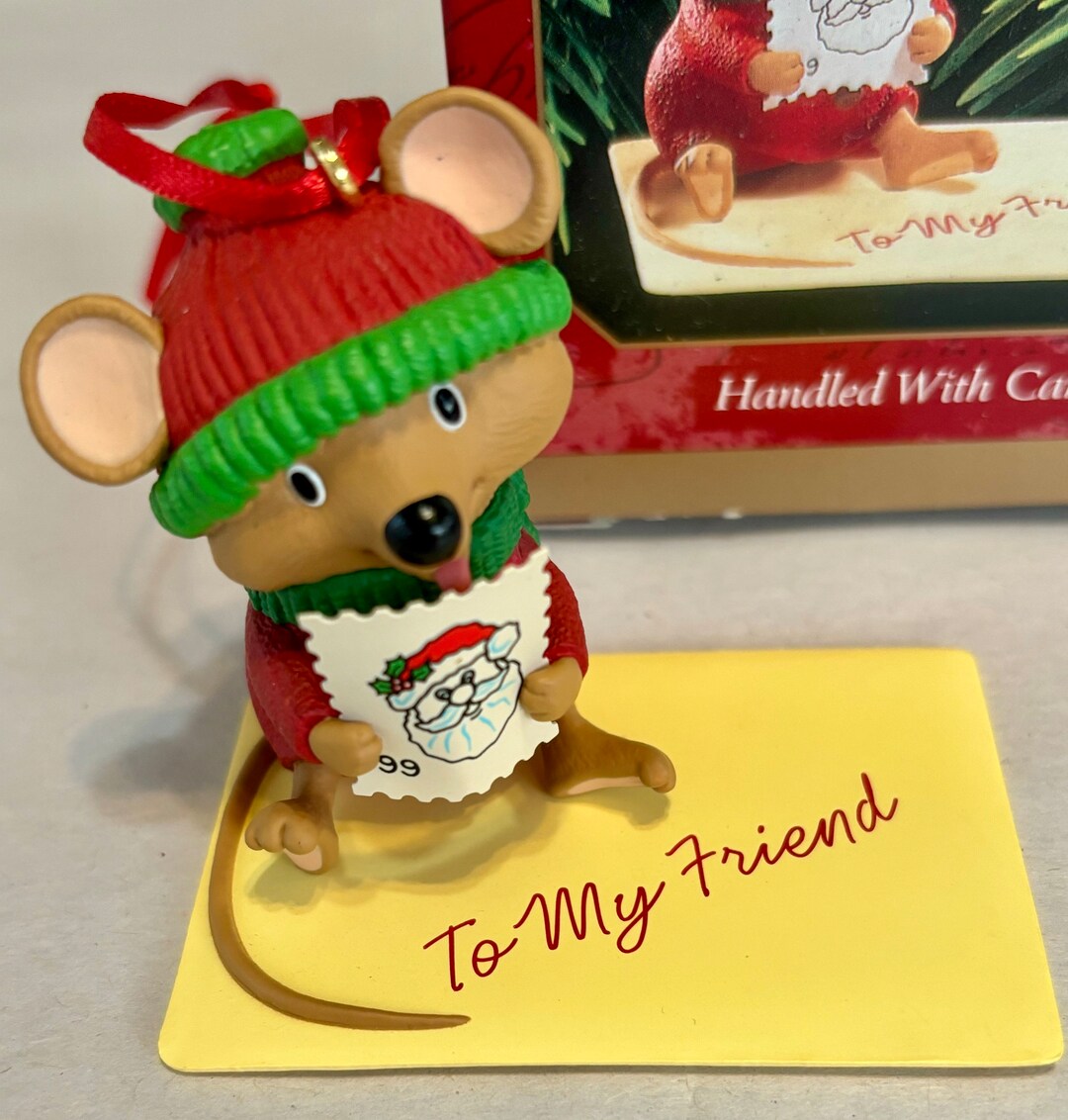 Vintage Hallmark Mouse Christmas Ornament, to My Friend, 1999 - Etsy
