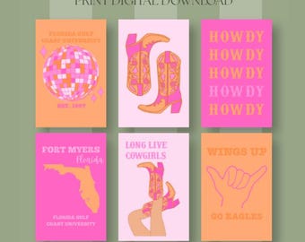 CUSTOM 6 University Prints - DIGITAL DOWNLOAD 11x17"