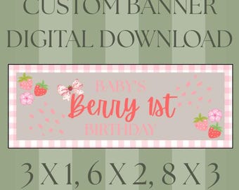 CUSTOM Baby's First Birthday Banner - DIGITAL DOWNLOAD