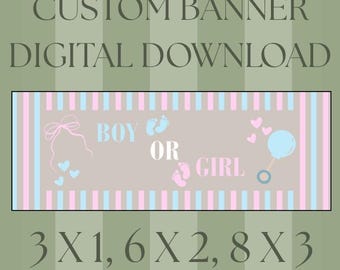 CUSTOM Gender Reveal Banner - DIGITAL DOWNLOAD