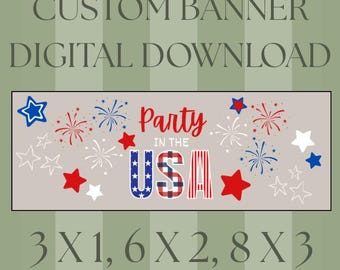 CUSTOM 4th of July Banner - DIGITAL DOWNLOAD